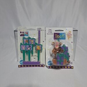 VTG NIP Winnie The Pooh And‎ Friends Birthday Candles And Holder 1996